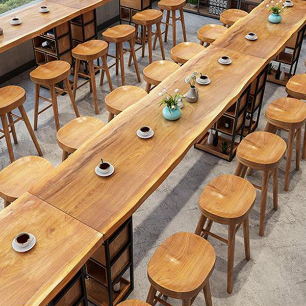 Modern 1/4/9 Pieces Bar Table Set Rectangle Pine Wood Counter Table with High Stools Clearhalo 'Bar Furniture' 'furn' 'furn_home_bar_bar_sets' 'Furniture' 'Home Bars & Bar Sets' 'home_bar_bar_sets' 'Kitchen & Dining Furniture' 5338676