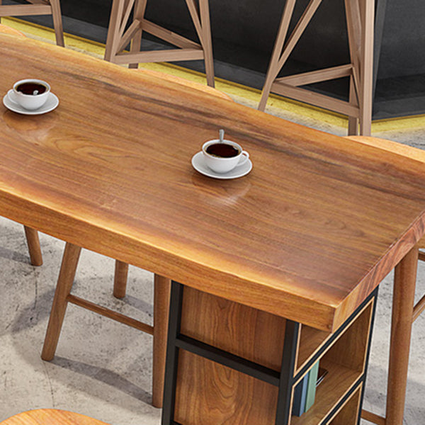 Modern 1/4/9 Pieces Bar Table Set Rectangle Pine Wood Counter Table with High Stools Clearhalo 'Bar Furniture' 'furn' 'furn_home_bar_bar_sets' 'Furniture' 'Home Bars & Bar Sets' 'home_bar_bar_sets' 'Kitchen & Dining Furniture' 5338678