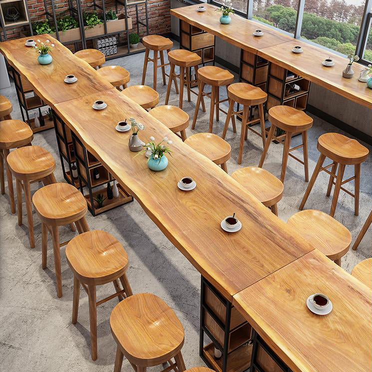 Modern 1/4/9 Pieces Bar Table Set Rectangle Pine Wood Counter Table with High Stools Clearhalo 'Bar Furniture' 'furn' 'furn_home_bar_bar_sets' 'Furniture' 'Home Bars & Bar Sets' 'home_bar_bar_sets' 'Kitchen & Dining Furniture' 5338684