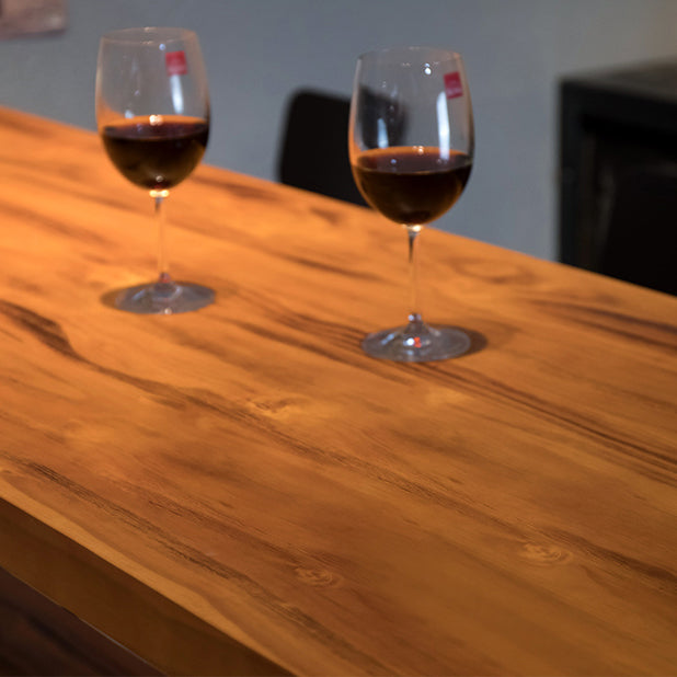 Tavolo da bar in legno solido rettangolo industriale set da 1/7 pezzi con sgabelli alti