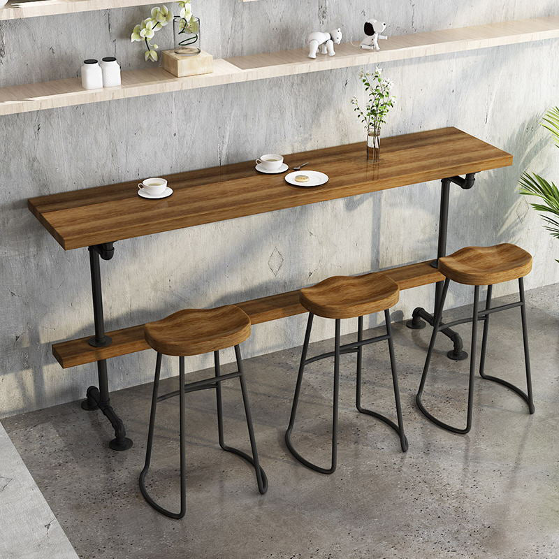 Modern Wood Bar Table Set 1/2/4/7 Pieces Rectangle Table and Stool Set Clearhalo 'Bar Furniture' 'furn' 'furn_home_bar_bar_sets' 'Furniture' 'Home Bars & Bar Sets' 'home_bar_bar_sets' 'Kitchen & Dining Furniture' 5338770