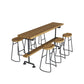 Modern Wood Bar Table Set 1/2/4/7 Pieces Rectangle Table and Stool Set Clearhalo 'Bar Furniture' 'furn' 'furn_home_bar_bar_sets' 'Furniture' 'Home Bars & Bar Sets' 'home_bar_bar_sets' 'Kitchen & Dining Furniture' 5338775