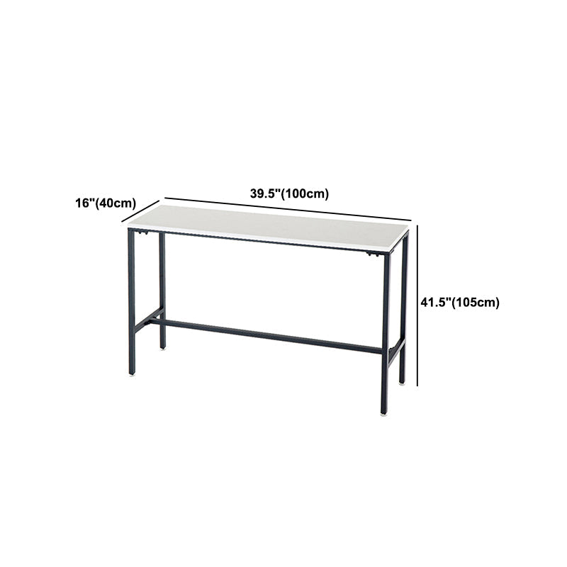 Tavolo da bar in legno solido rettangolo industriale set da 1/5 pezzi con sgabelli di ferro