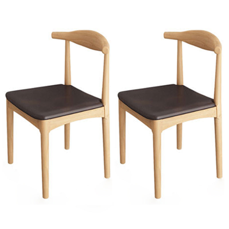 Minimalist Pine Dining Room Table Set 1/2/7 Pieces Home Table and Chairs 2 Black Chairs Clearhalo 'Dining Room Sets' 'Dining Tables & Seating' 'dining_room_set' 'furn' 'furn_dining_room_set' 'Furniture' 'Kitchen & Dining Furniture' 5338830