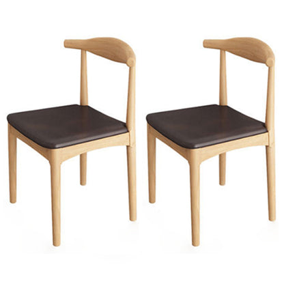 Minimalist Pine Dining Room Table Set 1/2/7 Pieces Home Table and Chairs 2 Black Chairs Clearhalo 'Dining Room Sets' 'Dining Tables & Seating' 'dining_room_set' 'furn' 'furn_dining_room_set' 'Furniture' 'Kitchen & Dining Furniture' 5338830
