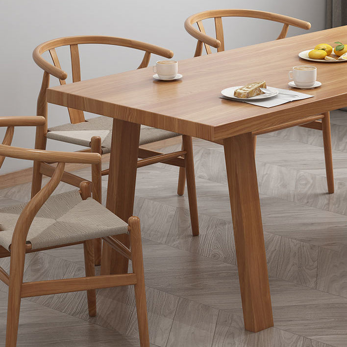 Minimalist Pine Dining Room Table Set 1/2/7 Pieces Home Table and Chairs Clearhalo 'Dining Room Sets' 'Dining Tables & Seating' 'dining_room_set' 'furn' 'furn_dining_room_set' 'Furniture' 'Kitchen & Dining Furniture' 5338831