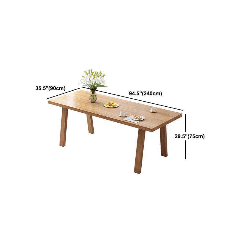 Minimalist Pine Dining Room Table Set 1/2/7 Pieces Home Table and Chairs Clearhalo 'Dining Room Sets' 'Dining Tables & Seating' 'dining_room_set' 'furn' 'furn_dining_room_set' 'Furniture' 'Kitchen & Dining Furniture' 5338841