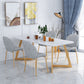 Nordic 1/5 Pieces Dining Set Rectangle Stone Dining Table for Dining Room Kitchen Clearhalo 'Dining Room Sets' 'Dining Tables & Seating' 'dining_room_set' 'furn' 'furn_dining_room_set' 'Furniture' 'Kitchen & Dining Furniture' 5338864