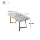Nordic 1/5 Pieces Dining Set Rectangle Stone Dining Table for Dining Room Kitchen Clearhalo 'Dining Room Sets' 'Dining Tables & Seating' 'dining_room_set' 'furn' 'furn_dining_room_set' 'Furniture' 'Kitchen & Dining Furniture' 5338875