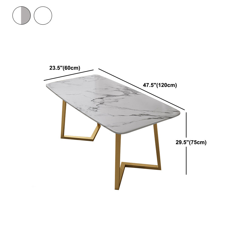 Nordic 1/5 Pieces Dining Set Rectangle Stone Dining Table for Dining Room Kitchen Clearhalo 'Dining Room Sets' 'Dining Tables & Seating' 'dining_room_set' 'furn' 'furn_dining_room_set' 'Furniture' 'Kitchen & Dining Furniture' 5338875