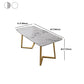Nordic 1/5 Pieces Dining Set Rectangle Stone Dining Table for Dining Room Kitchen Clearhalo 'Dining Room Sets' 'Dining Tables & Seating' 'dining_room_set' 'furn' 'furn_dining_room_set' 'Furniture' 'Kitchen & Dining Furniture' 5338877