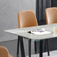 Ensemble de table rectangulaire en pierre agglomérée de style moderne, ensemble de salle à manger 1/4/5 pièces
