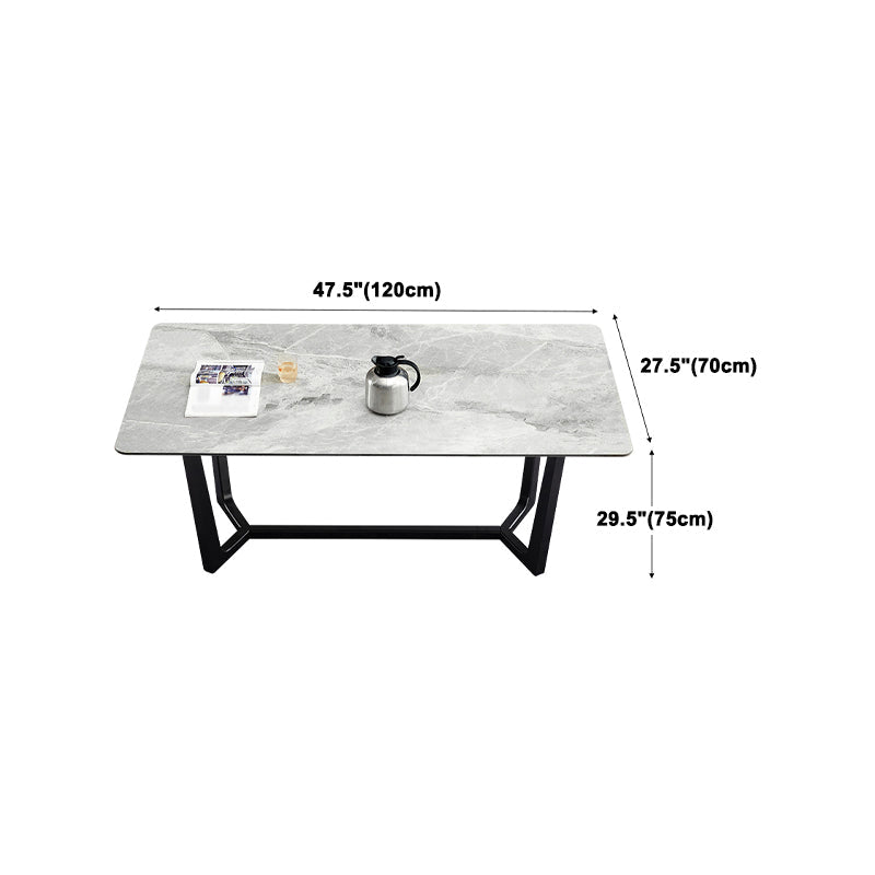 Ensemble de table rectangulaire en pierre agglomérée de style moderne, ensemble de salle à manger 1/4/5 pièces