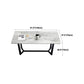 Ensemble de table rectangulaire en pierre agglomérée de style moderne, ensemble de salle à manger 1/4/5 pièces
