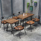 Industrial Metal Dining Table Furniture 1/2/3/5 Pieces Home Table and Chair Set Clearhalo 'Dining Room Sets' 'Dining Tables & Seating' 'dining_room_set' 'furn' 'furn_dining_room_set' 'Furniture' 'Kitchen & Dining Furniture' 5338901
