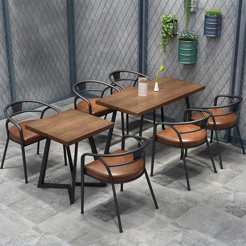 Industrial Metal Dining Table Furniture 1/2/3/5 Pieces Home Table and Chair Set Clearhalo 'Dining Room Sets' 'Dining Tables & Seating' 'dining_room_set' 'furn' 'furn_dining_room_set' 'Furniture' 'Kitchen & Dining Furniture' 5338901