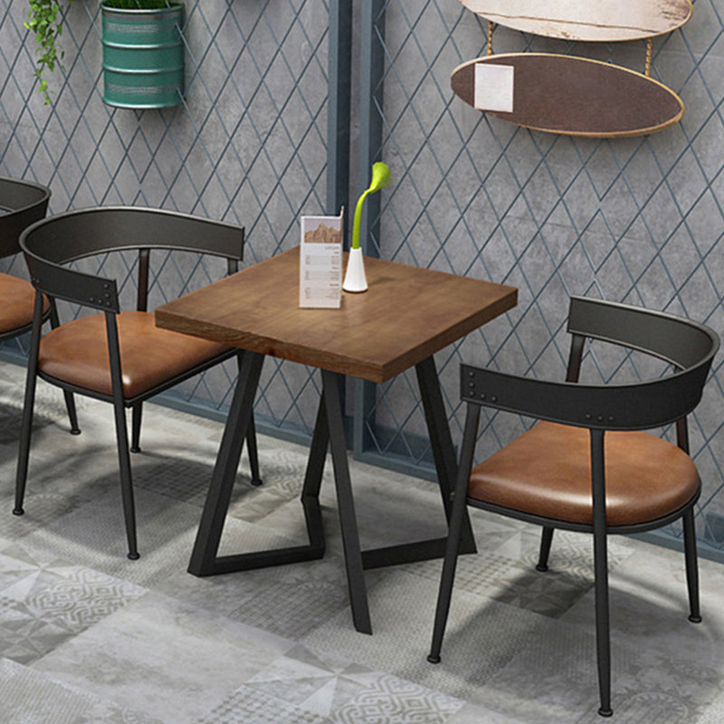 Industrial Metal Dining Table Furniture 1/2/3/5 Pieces Home Table and Chair Set 3 Pieces: Table, 2 Chairs Clearhalo 'Dining Room Sets' 'Dining Tables & Seating' 'dining_room_set' 'furn' 'furn_dining_room_set' 'Furniture' 'Kitchen & Dining Furniture' 5338904
