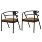 Industrial Metal Dining Table Furniture 1/2/3/5 Pieces Home Table and Chair Set 2 Brown Chairs Clearhalo 'Dining Room Sets' 'Dining Tables & Seating' 'dining_room_set' 'furn' 'furn_dining_room_set' 'Furniture' 'Kitchen & Dining Furniture' 5338905