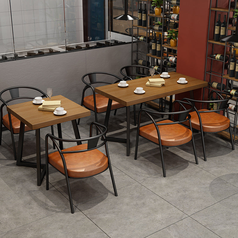 Industrial Metal Dining Table Furniture 1/2/3/5 Pieces Home Table and Chair Set Clearhalo 'Dining Room Sets' 'Dining Tables & Seating' 'dining_room_set' 'furn' 'furn_dining_room_set' 'Furniture' 'Kitchen & Dining Furniture' 5338906