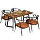 Industrial Metal Dining Table Furniture 1/2/3/5 Pieces Home Table and Chair Set 5 Pieces: Table, 4 Chairs Clearhalo 'Dining Room Sets' 'Dining Tables & Seating' 'dining_room_set' 'furn' 'furn_dining_room_set' 'Furniture' 'Kitchen & Dining Furniture' 5338907