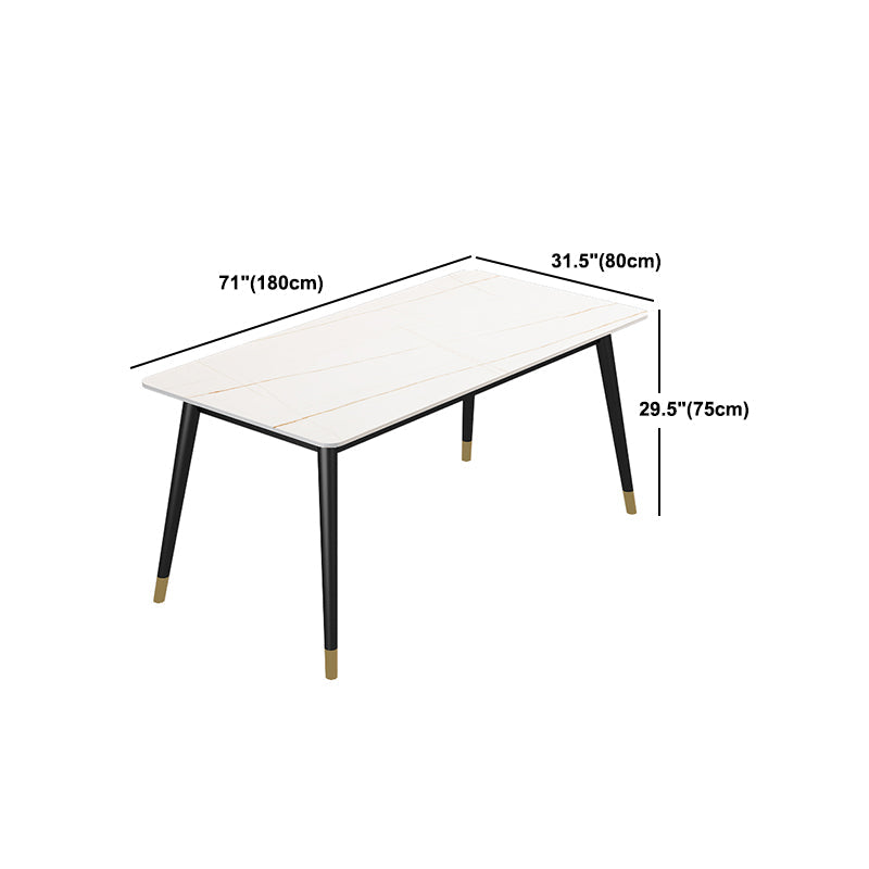Nordic 1/4/5/7 Pieces Dining Set Rectangle Stone Dining Table for Dining Room Clearhalo 'Dining Room Sets' 'Dining Tables & Seating' 'dining_room_set' 'furn' 'furn_dining_room_set' 'Furniture' 'Kitchen & Dining Furniture' 5338940