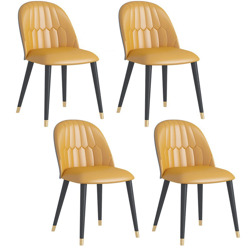 Minimalist Home Table and Chair Set 1/4/5 Pieces Sintered Stone Dining Furniture 4 Orange Chairs Clearhalo 'Dining Room Sets' 'Dining Tables & Seating' 'dining_room_set' 'furn' 'furn_dining_room_set' 'Furniture' 'Kitchen & Dining Furniture' 5338950