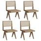 Modern Rectangle Dinette Set 1/2/4/5/6/7 Pieces Indoor Solid Wood Dining Table Set 4 Beige Chairs Clearhalo 'Dining Room Sets' 'Dining Tables & Seating' 'dining_room_set' 'furn' 'furn_dining_room_set' 'Furniture' 'Kitchen & Dining Furniture' 5338977