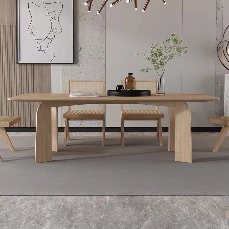 Modern Rectangle Dinette Set 1/2/4/5/6/7 Pieces Indoor Solid Wood Dining Table Set 5 Pieces: Table, 4 Chairs Clearhalo 'Dining Room Sets' 'Dining Tables & Seating' 'dining_room_set' 'furn' 'furn_dining_room_set' 'Furniture' 'Kitchen & Dining Furniture' 5338978