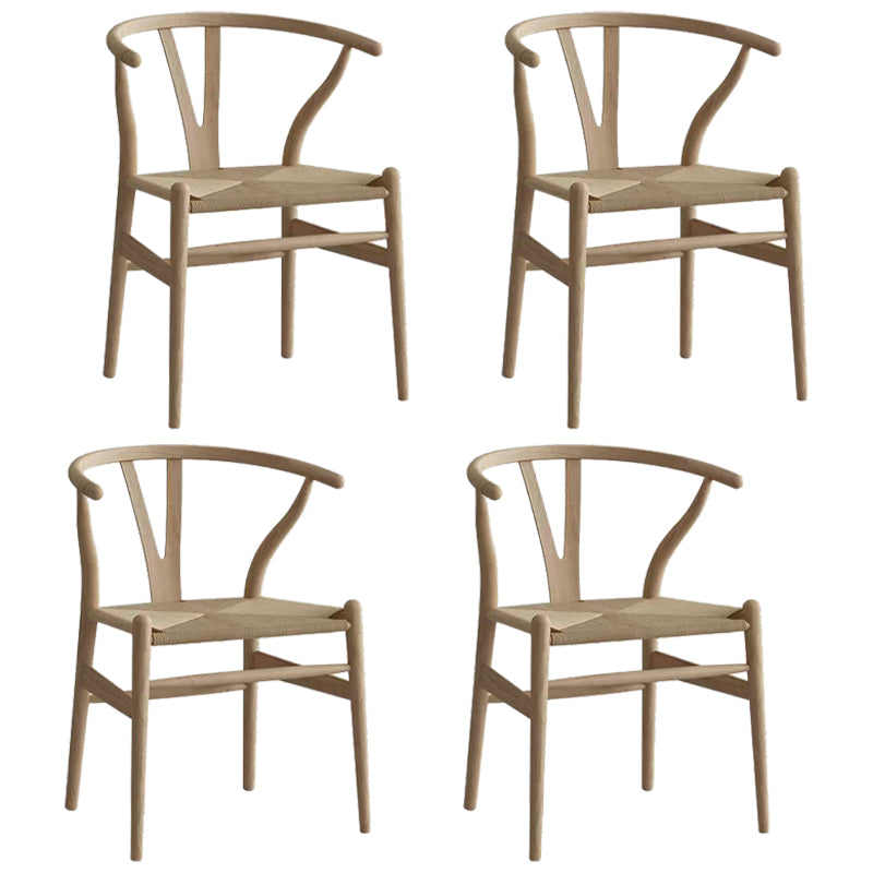 Modern Rectangle Dinette Set 1/2/4/5/6/7 Pieces Indoor Solid Wood Dining Table Set 4 Wood Chairs Clearhalo 'Dining Room Sets' 'Dining Tables & Seating' 'dining_room_set' 'furn' 'furn_dining_room_set' 'Furniture' 'Kitchen & Dining Furniture' 5338979
