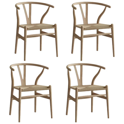 Modern Rectangle Dinette Set 1/2/4/5/6/7 Pieces Indoor Solid Wood Dining Table Set 4 Wood Chairs Clearhalo 'Dining Room Sets' 'Dining Tables & Seating' 'dining_room_set' 'furn' 'furn_dining_room_set' 'Furniture' 'Kitchen & Dining Furniture' 5338979