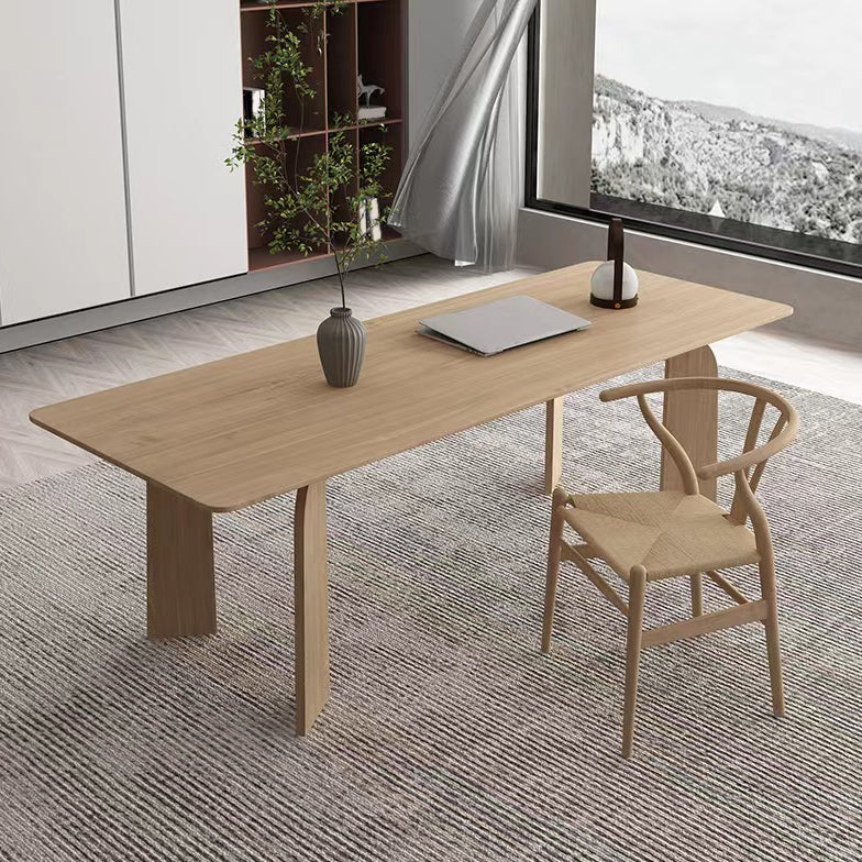 Modern Rectangle Dinette Set 1/2/4/5/6/7 Pieces Indoor Solid Wood Dining Table Set Clearhalo 'Dining Room Sets' 'Dining Tables & Seating' 'dining_room_set' 'furn' 'furn_dining_room_set' 'Furniture' 'Kitchen & Dining Furniture' 5338985