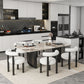 Modern 1/5/6/7 Pieces Dining Set Rectangle Stone Dining Table for Dining Room