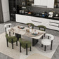 Modern 1/5/6/7 Pieces Dining Set Rectangle Stone Dining Table for Dining Room