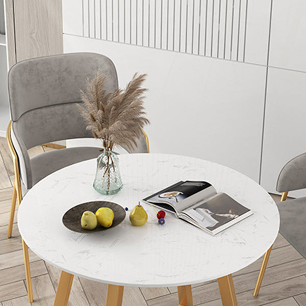 Glam Round Dinette Set 1/4/5 Pieces Marble Dining Table Sets Clearhalo 'Dining Room Sets' 'Dining Tables & Seating' 'dining_room_set' 'furn' 'furn_dining_room_set' 'Furniture' 'Kitchen & Dining Furniture' 5339039