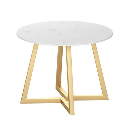Glam Round Dinette Set 1/4/5 Pieces Marble Dining Table Sets Clearhalo 'Dining Room Sets' 'Dining Tables & Seating' 'dining_room_set' 'furn' 'furn_dining_room_set' 'Furniture' 'Kitchen & Dining Furniture' 5339040