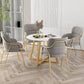 Glam Round Dinette Set 1/4/5 Pieces Marble Dining Table Sets Clearhalo 'Dining Room Sets' 'Dining Tables & Seating' 'dining_room_set' 'furn' 'furn_dining_room_set' 'Furniture' 'Kitchen & Dining Furniture' 5339043