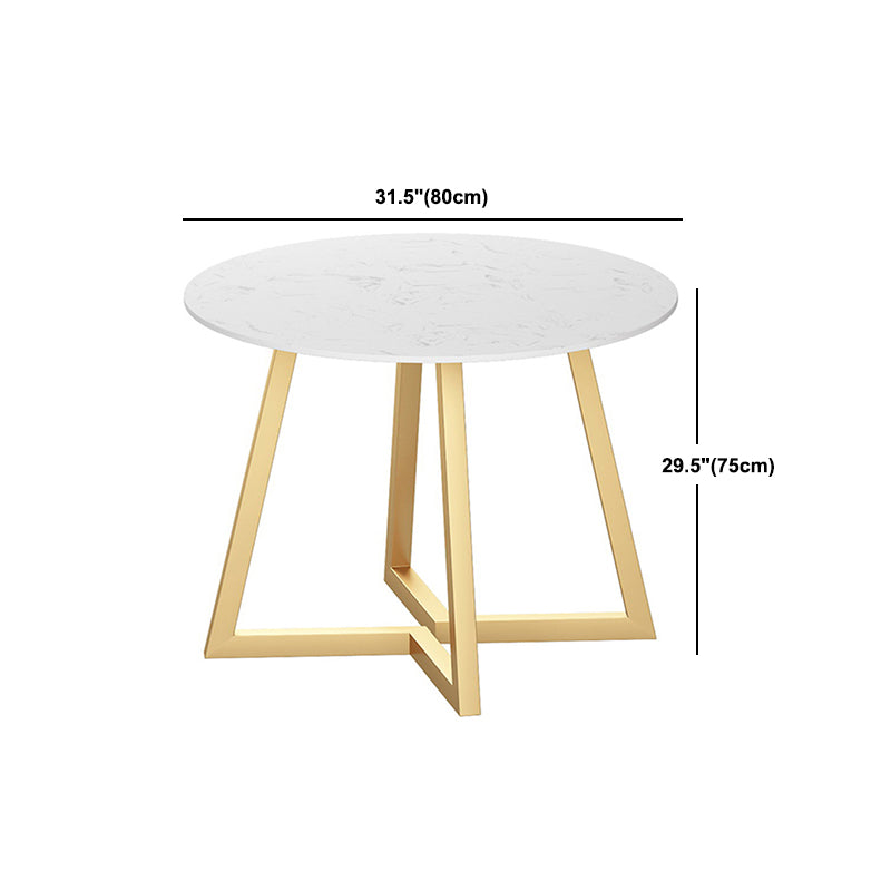 Glam Round Dinette Set 1/4/5 Pieces Marble Dining Table Sets Clearhalo 'Dining Room Sets' 'Dining Tables & Seating' 'dining_room_set' 'furn' 'furn_dining_room_set' 'Furniture' 'Kitchen & Dining Furniture' 5339052