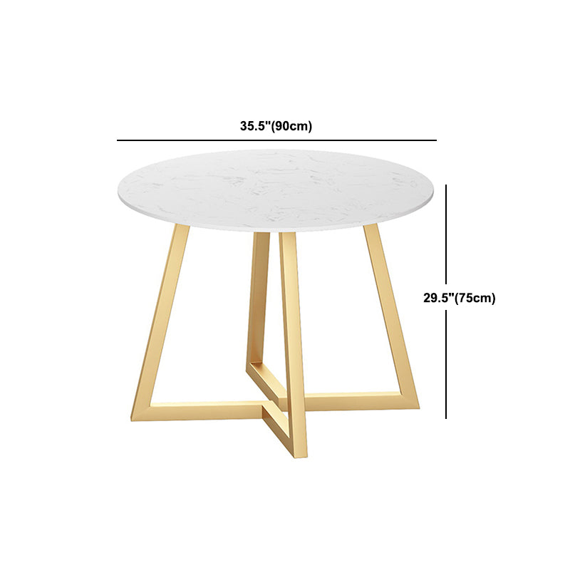 Glam Round Dinette Set 1/4/5 Pieces Marble Dining Table Sets Clearhalo 'Dining Room Sets' 'Dining Tables & Seating' 'dining_room_set' 'furn' 'furn_dining_room_set' 'Furniture' 'Kitchen & Dining Furniture' 5339053