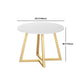 Glam Round Dinette Set 1/4/5 Pieces Marble Dining Table Sets Clearhalo 'Dining Room Sets' 'Dining Tables & Seating' 'dining_room_set' 'furn' 'furn_dining_room_set' 'Furniture' 'Kitchen & Dining Furniture' 5339054