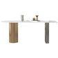Set da tavolo in metallo in pietra sinterizzata stile nordico glam Set da pranzo da 1/3/4/5 pezzi