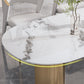 Set da tavolo in metallo in pietra sinterizzata stile nordico glam Set da pranzo da 1/3/4/5 pezzi