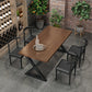 Industrial 1/3/4/5 Pieces Dining Set Rectangle Pine Wood Dining Table for Dining Room Clearhalo 'Dining Room Sets' 'Dining Tables & Seating' 'dining_room_set' 'furn' 'furn_dining_room_set' 'Furniture' 'Kitchen & Dining Furniture' 5339074