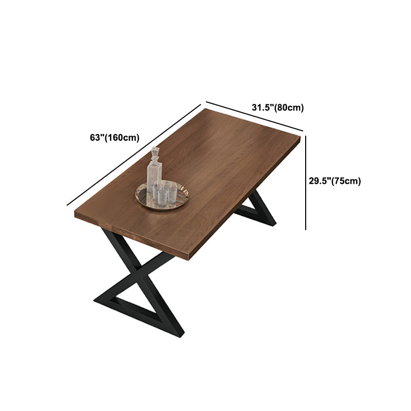 Industrial 1/3/4/5 Pieces Dining Set Rectangle Pine Wood Dining Table for Dining Room Clearhalo 'Dining Room Sets' 'Dining Tables & Seating' 'dining_room_set' 'furn' 'furn_dining_room_set' 'Furniture' 'Kitchen & Dining Furniture' 5339089