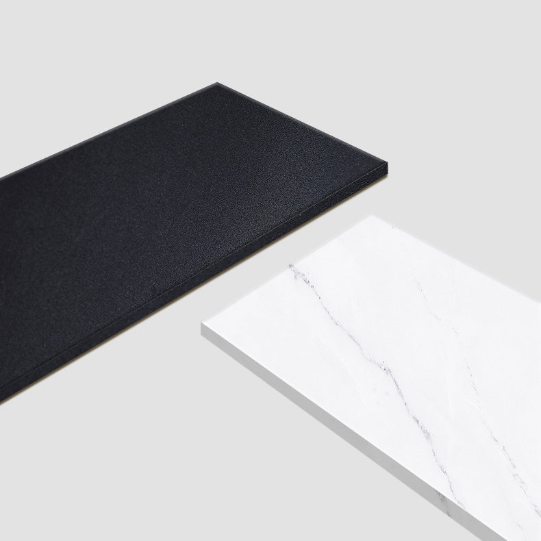 Metal Modern Rectangle Dining Table Sintered Stone Top Table with 4 Legs Clearhalo 'Dining Tables & Seating' 'Dining Tables' 'dining_table' 'furn' 'furn_dining_table' 'Furniture' 'Kitchen & Dining Furniture' 5339178