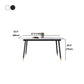 Metal Modern Rectangle Dining Table Sintered Stone Top Table with 4 Legs Clearhalo 'Dining Tables & Seating' 'Dining Tables' 'dining_table' 'furn' 'furn_dining_table' 'Furniture' 'Kitchen & Dining Furniture' 5339183