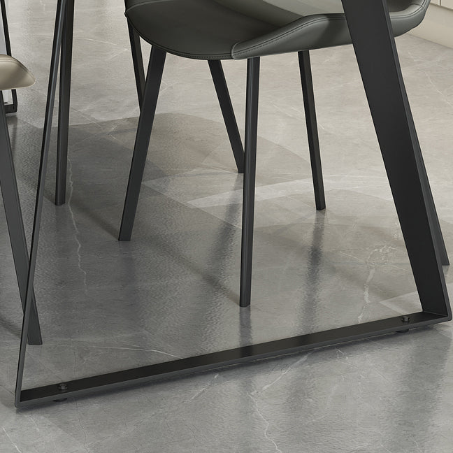 石のテーブルのモダンな灰色の長方形のダイニングルームテーブルキッチンのためのテーブル