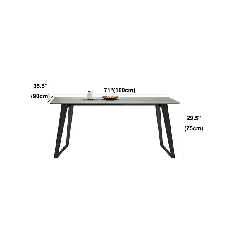石のテーブルのモダンな灰色の長方形のダイニングルームテーブルキッチンのためのテーブル