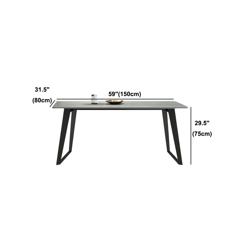 石のテーブルのモダンな灰色の長方形のダイニングルームテーブルキッチンのためのテーブル