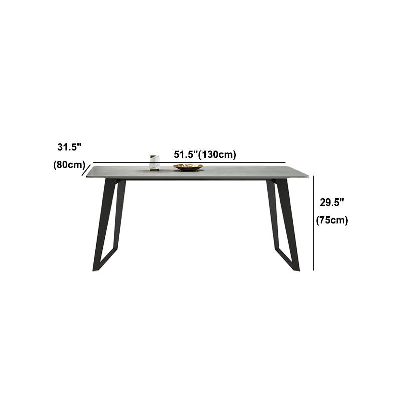 石のテーブルのモダンな灰色の長方形のダイニングルームテーブルキッチンのためのテーブル