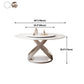 Round Pedestal Table Contemporary Style Stone Dining Site Table with Turntable Clearhalo 'Dining Tables & Seating' 'Dining Tables' 'dining_table' 'furn' 'furn_dining_table' 'Furniture' 'Kitchen & Dining Furniture' 5339267